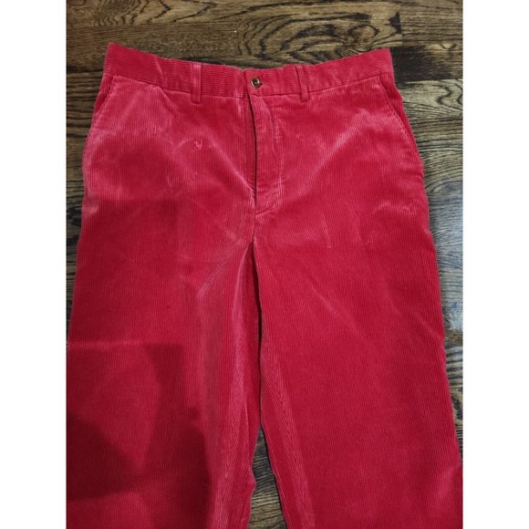 VTG Vintage RALPH LAUREN Polo RUGBY RED CORDUROY PANTS SZ 34 X 32 Men's - Picture 3 of 11